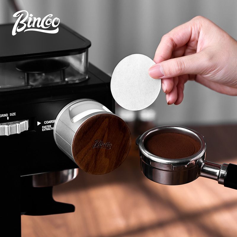 Bincoo Wall-Mounted Aluminum Alloy Magnetic Round Coffee Filter Paper Box Moka Pot Italian Style Dust-Proof Storage Box with Lid