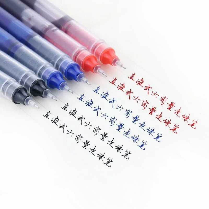 Rollerball Pen Quick-Dry 0.5 mm, Elementary School Writing, Transparent Cap, 14 cm