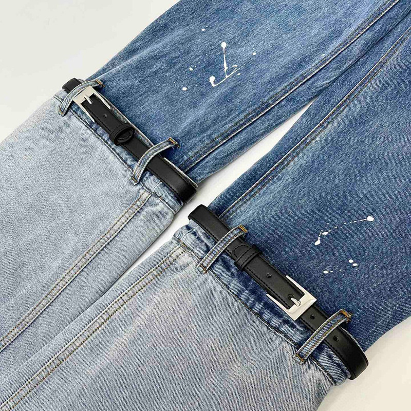 Title 2, Dames Jeans met Contrasterende Kleuren Patchwor...