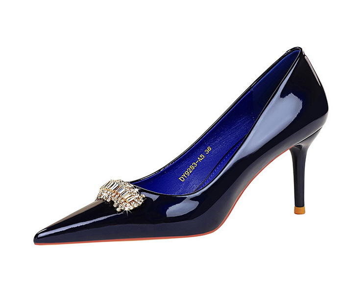Damen High Heels Aus Lackleder Mit Strasssteinen Und Absatz_voghion.com