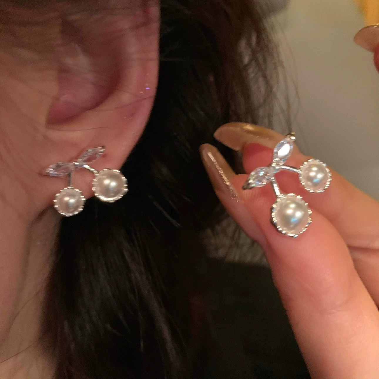 Серебристая игла, серьги, образец серебра 925, стиль легкой роскоши, западный стиль
