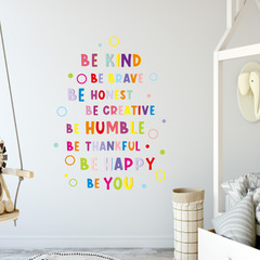 zsz1322-Z Motivational English Wall Sticker Be Happy Be You Living Room Bedroom Background Wall Decor Sticker Paper