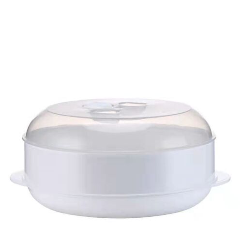 Microwave Oven Steamer Basket Multifunctional Home Large Plastic Steamer Tray Kitchen Hot Steamed Mantou Heating with Lid Steamer Basket Wholesale