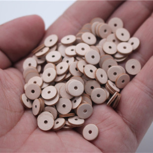 Double-Sided Cowhide Spacer Vegetable-Tanned Leather Ultra-Thin Double-Layer Bonded Wenwan Bodhi Bracelet Spacer 56810 Loose Beads DIY
