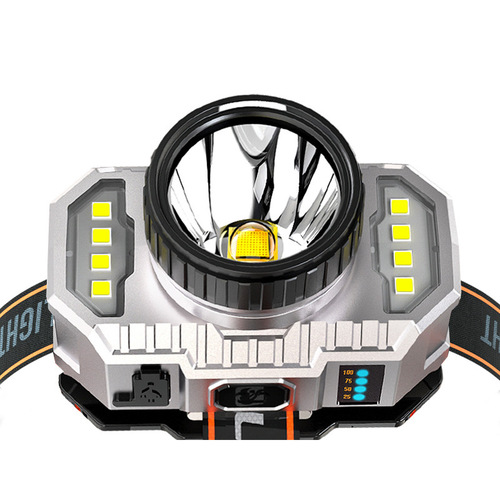 Wholesale running lamp headlamp household night fishing strong light camping lamp emergency lamp outdoor USB rechargeable headlamp power display