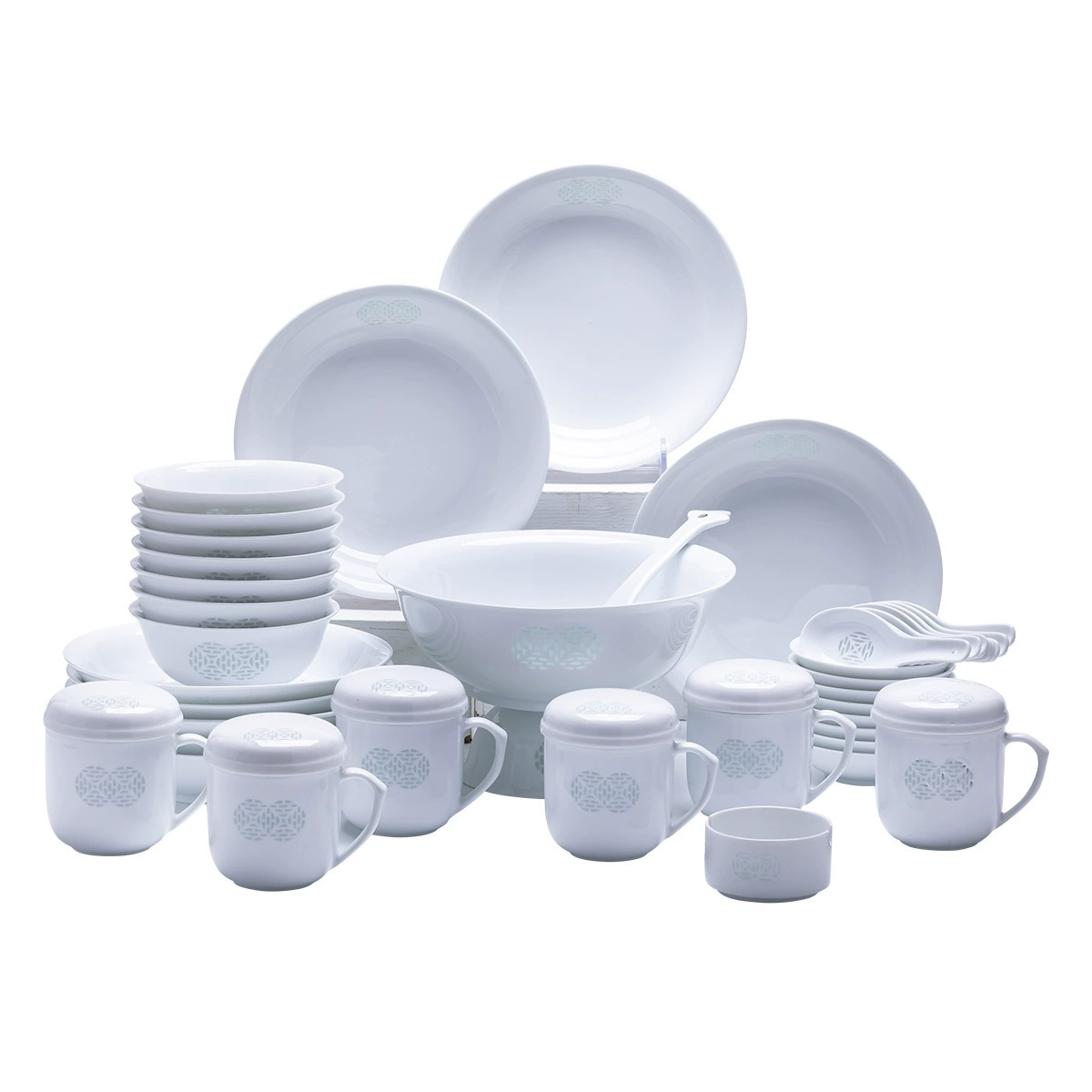 Tableware, gift box, ceramic set, Chinese style, simple and elegant design, Birthday gift