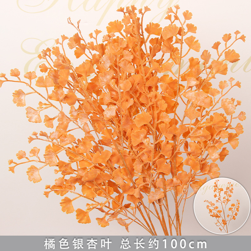 Flores de imitación naranja peonía naranja hortenida neblina orquídea flor flor de boda seda naranja