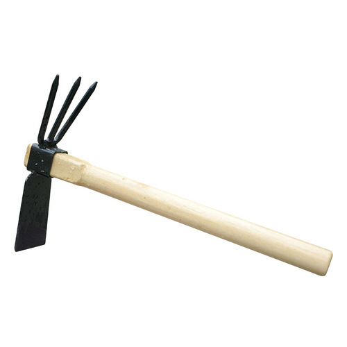 Flower hoe, hoe, nail rake, wooden handle, small hoe, garden farm tool, agricultural gardening tool, hoe pickaxe, outdoor plowing and loosening soil