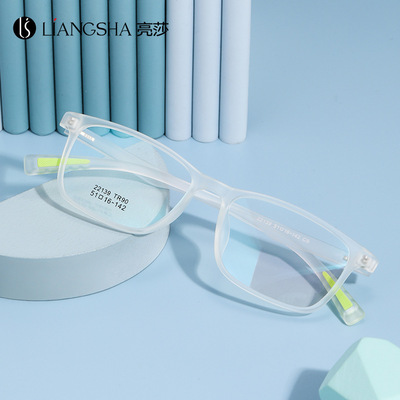 新款糖果色青少年配近视方形眼镜框学生时尚运动防滑脚超轻眼镜架