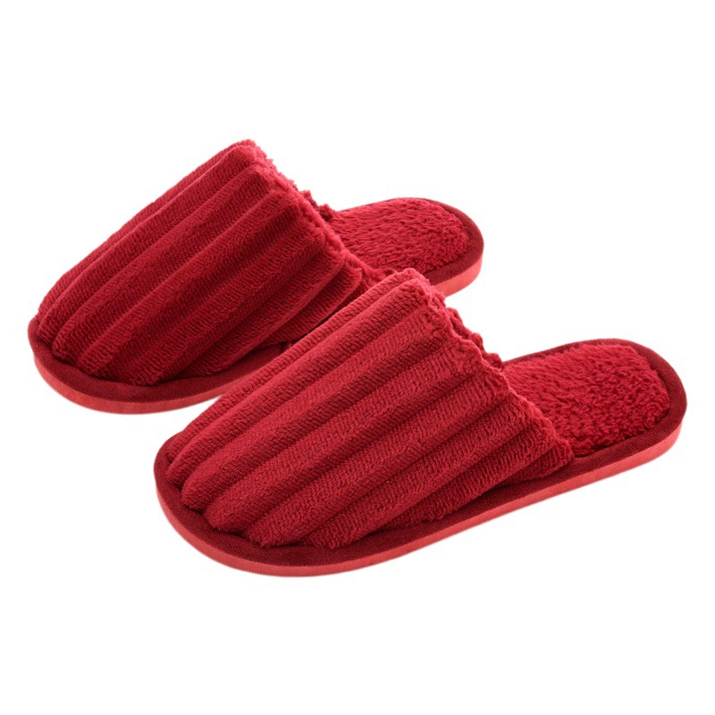 Свадебные зимние хлопковые тапочки праздничные красные пара плюшевых утолщенных свадебного приданого пара свадебные принадлежности