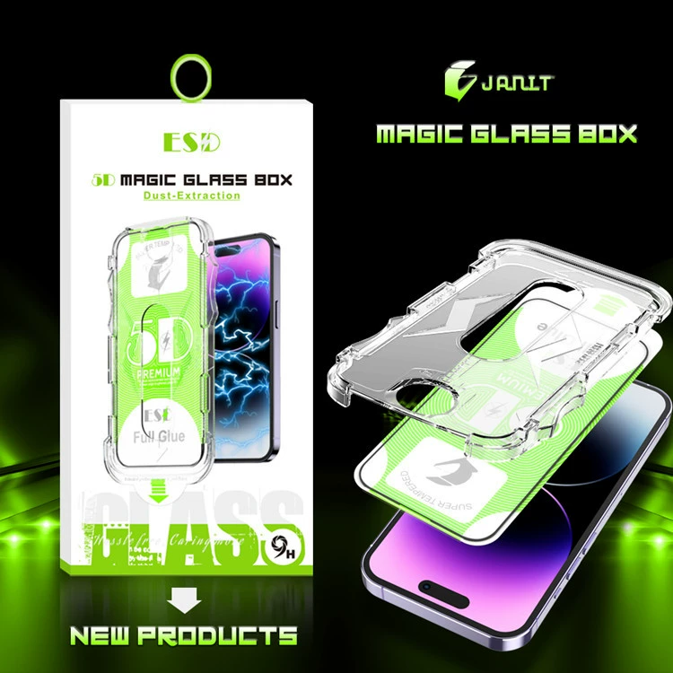 Верхняя пылеудалительная коробка Garnet HD 5D подходит для второй наклейки на iPhone 16e, коробка для магического стекла