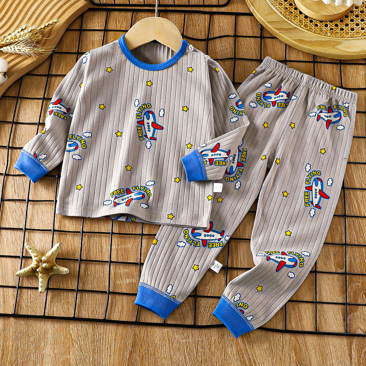 Primavera nueva ropa interior de algodón para niños pantalones de otoño pijamas para bebés ropa de casa para niñas ropa infantil