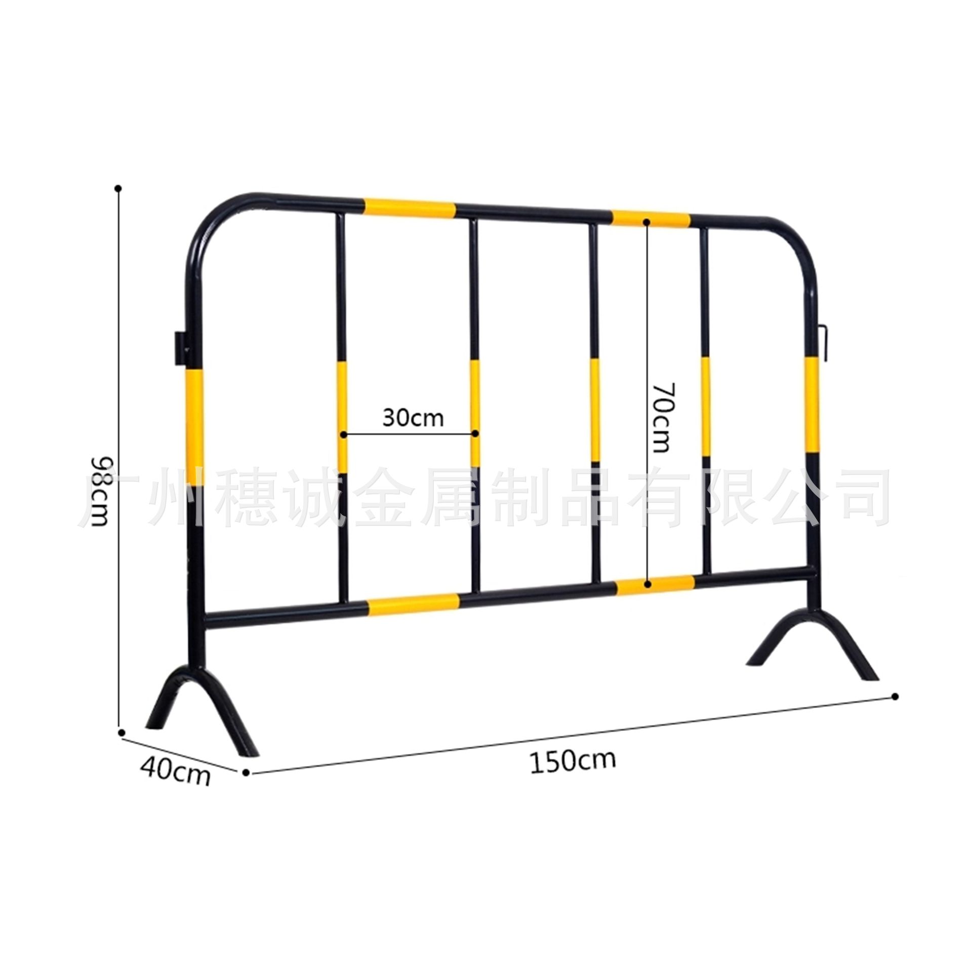 佛山市政铁马护栏施工围蔽批发加厚镀锌管道路围栏可移动隔离铁马