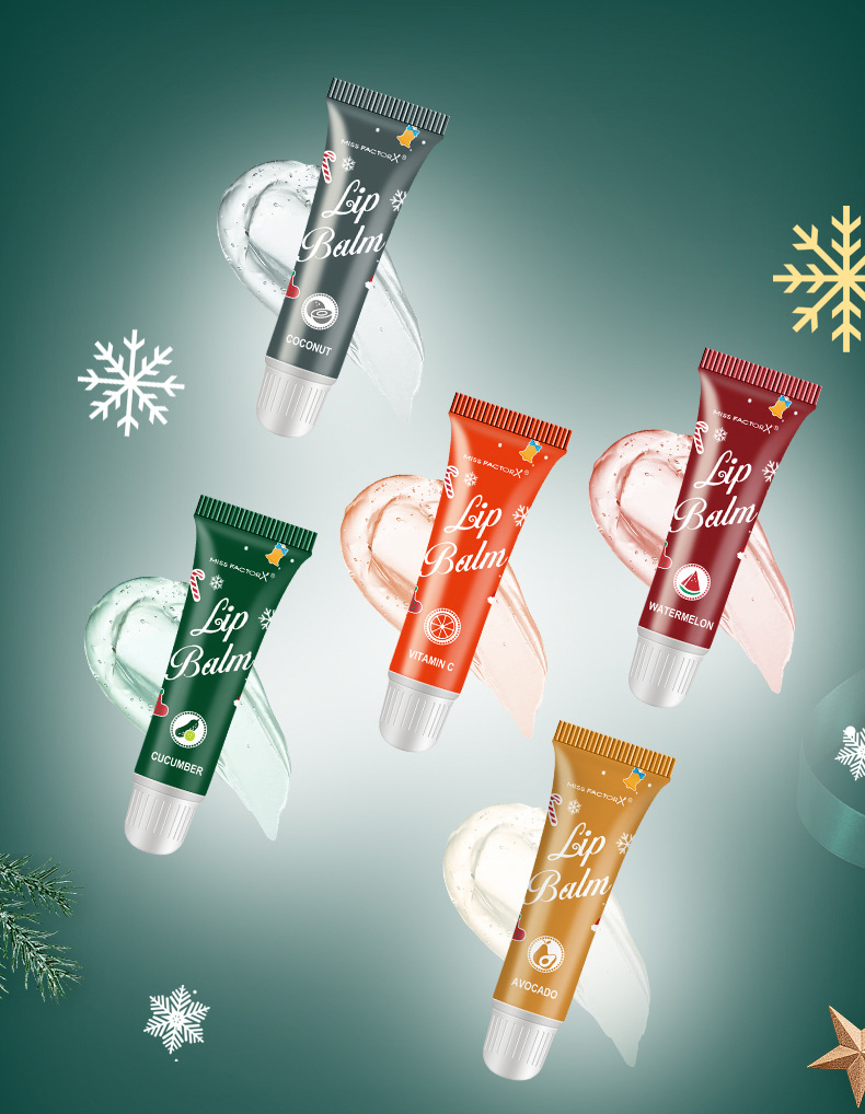 Fruit-Flavored Lip Balm Set 5