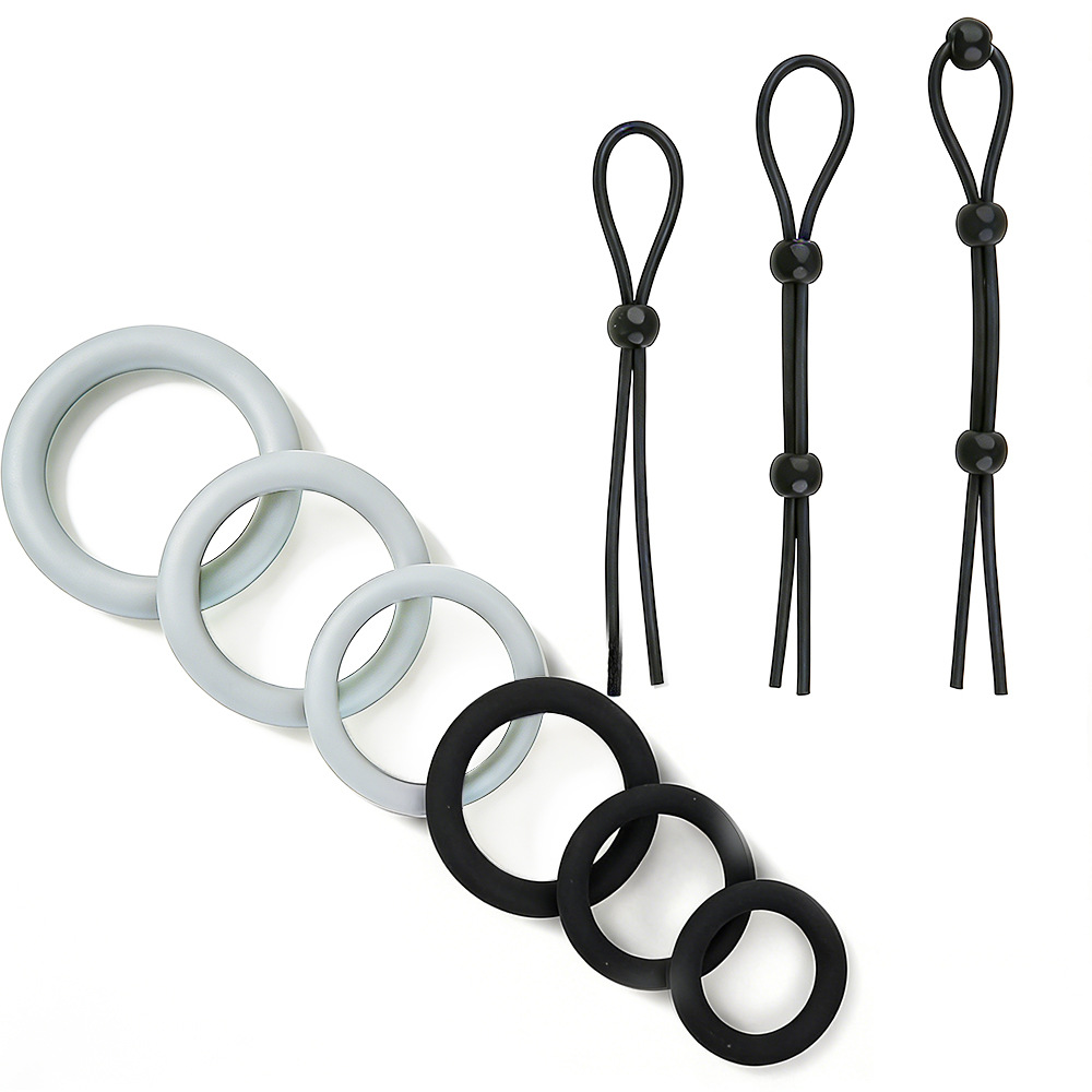 Anillo de bloqueo masculino anillo de prepucio anillo de silicona anillo de pene coqueteo sexual adulto productos sexuales fábrica directa
