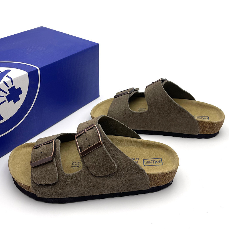 Bk Birkenstock Leather Thick-Soled Birkenstock Shoes 2026 New Model Height-Increasing Sandals Birkenstock Two-Strap Sandals Large Size Unisex Bk Birkenstock Leather Thick-Soled Birkenstock Shoes 2026 New Model Height-Increasing Sandals Birkenstock Two-Strap Sandals Large Size Unisex