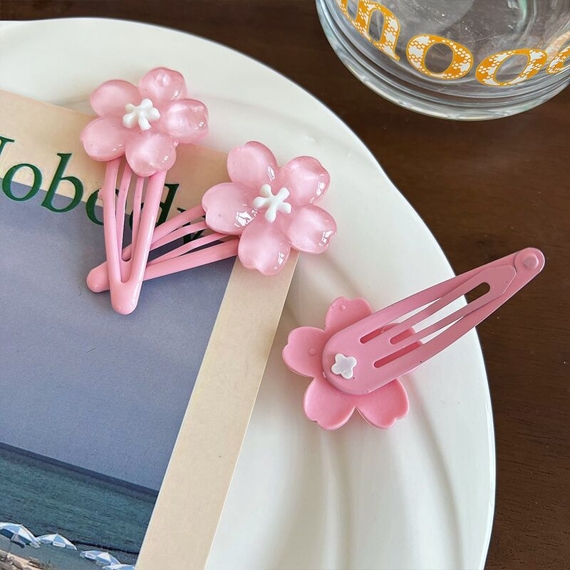 Fermaglio a fiore di ciliegio per donna e bambina rosa delicato_voghion.com