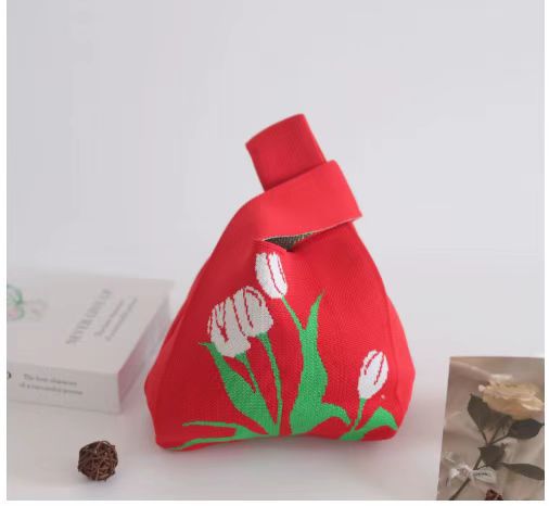 新款户外百搭针织托特包网红手办包包手机收纳包包ins女士手提包