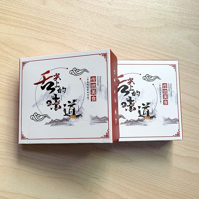 factory box-packed tissue barbecue Restaurant Hotel LOGO Native Pulp Square Box advertisement tissue wholesale