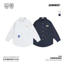 DK童装25秋款日系女男童百搭休闲格子衬衫儿童中大童洋气衬衣上衣