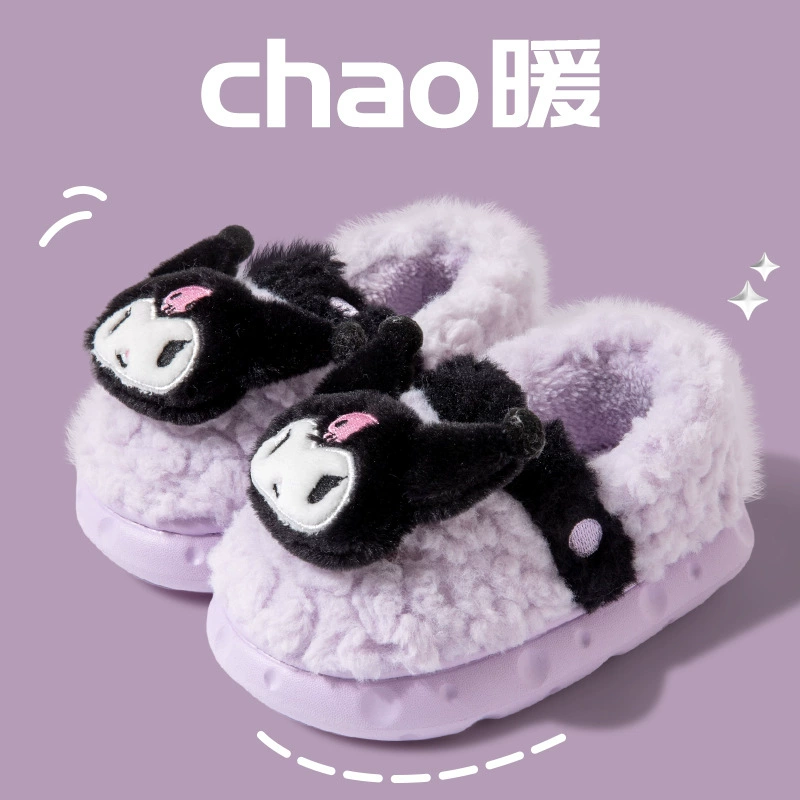 Hello Kitty, детские зимние тёплые тапочки, семейный стиль
