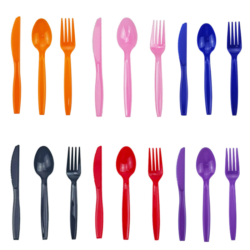 Cross-Border In-Stock Disposable Plastic Cutlery Set for Steak, Cake, and Western-Style Party Supplies, Eco-Friendly and Biodegradable Cross-Border In-Stock Disposable Plastic Cutlery Set for Steak, Cake, and Western-Style Party Supplies, Eco-Friendly and Biodegradable