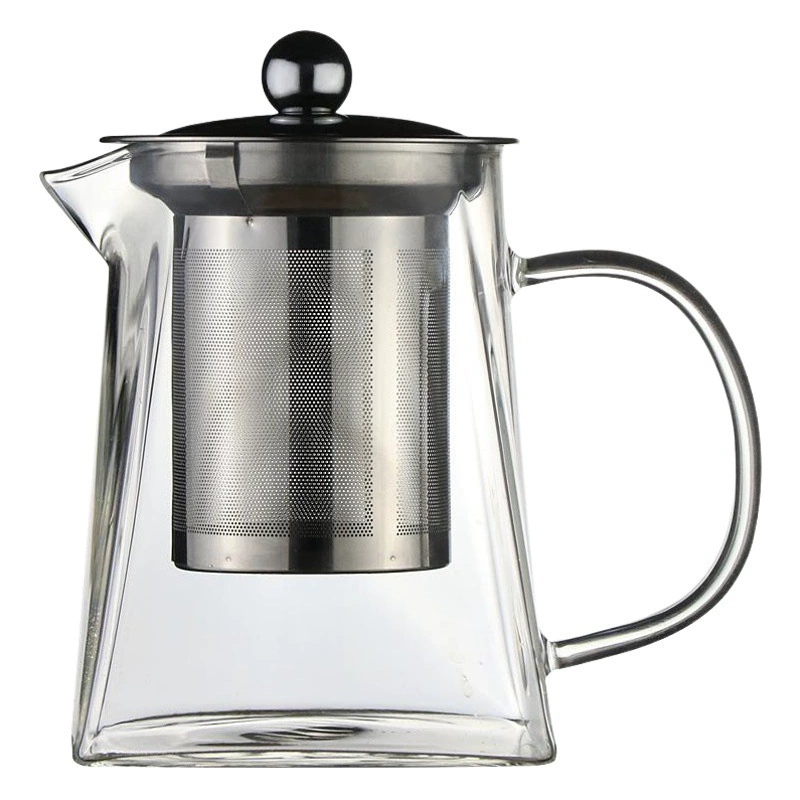 Оптовый термостойкий стеклянный чайник с фильтром из нержавеющей стали чайник черный Чайный сервиз костюм бытовой чайник небольшого размера в наличии