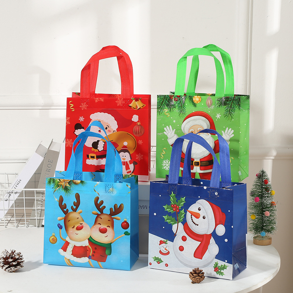 45g Weight Gift Bags Event & Party Supplies Christmas Cute Santa Claus Snowman Nonwoven Holiday Gift Bags