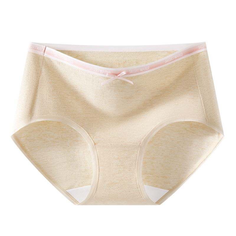 Ropa interior de algodón para bebés Clase A entrepierna de algodón para mujer 10A entrepierna antibacteriana rango largo cintura media sin costuras calzoncillos transpirables para mujer