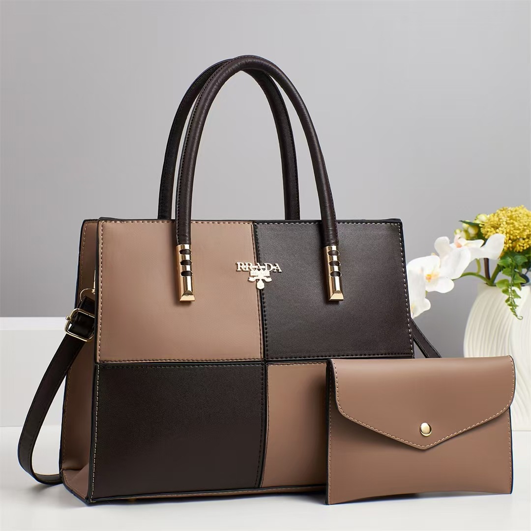 Moda pu bolso de dos piezas conjunto 2025 nuevo hombro mochila de gran capacidad de viaje bolso de mujer venta al por mayor