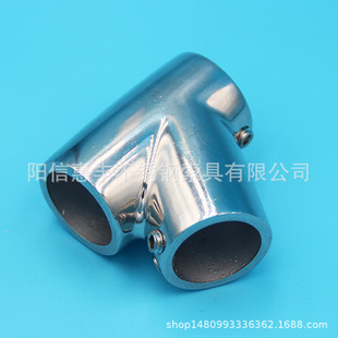 Stainless steel three-way four-way through hole connector column connector yacht accessories marine hardware