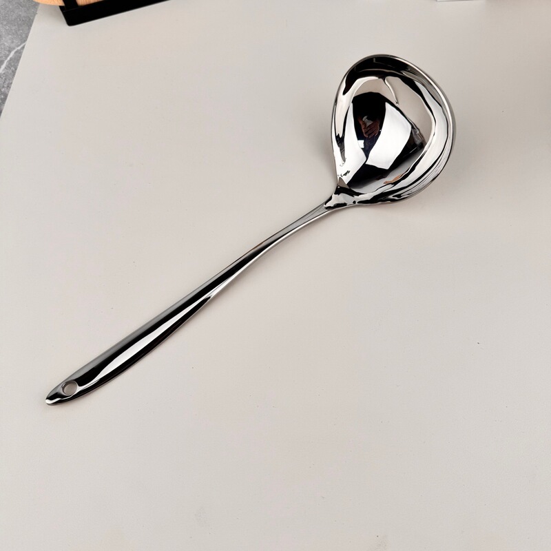 Hot Pot Shop Stainless Steel Soup Spoon Colander Long Handle Spoon Public Spoon suit Bubble Tea Shop Kitchen Household Small