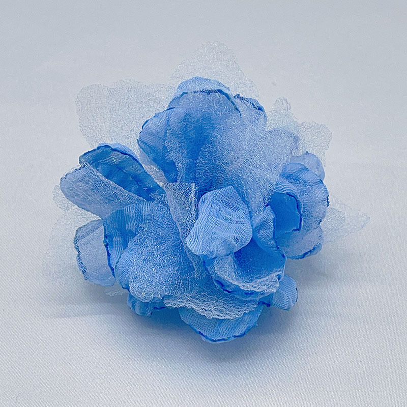 サテン五弁花 手作りツイストフラワーハート 布製花飾り 靴や帽子のアクセサリー 布製花材 手縫い工芸
