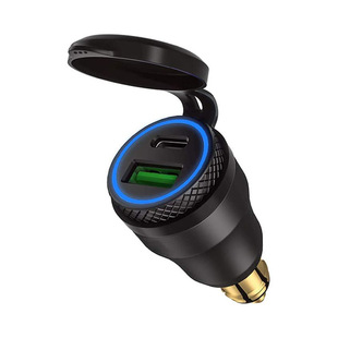 European standard car charger is suitable for BMW motorcycle QC3.0 PD fast charger car base mobile phone charger