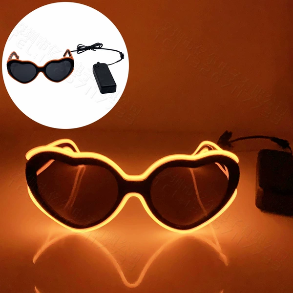 YJ022 ☆ Heart -shaped Gypling Glasses [Orange]