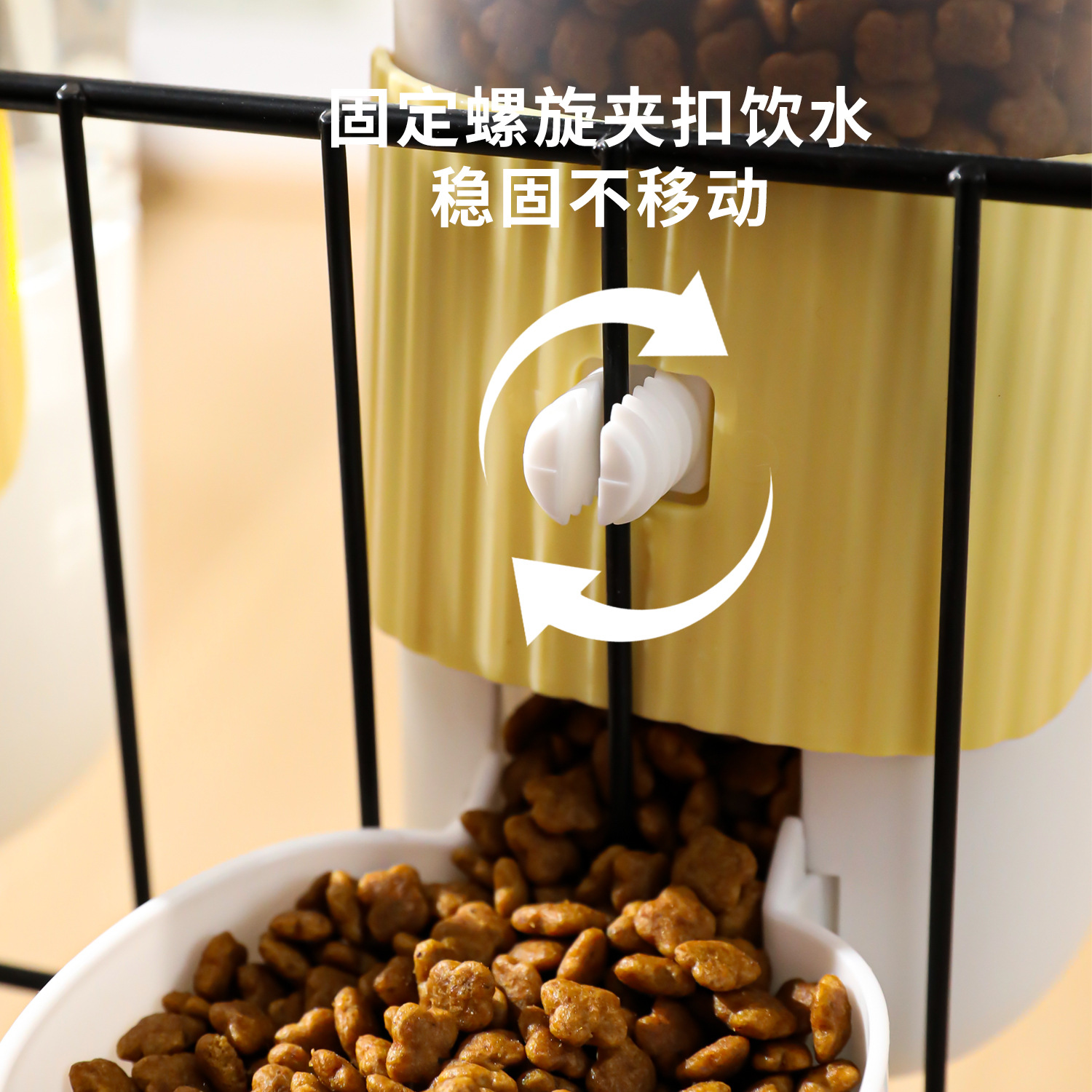 Perro colgante caricatura gato cara alimentador automático de gran capacidad gato beber agua colgante jaula perro tazón gato