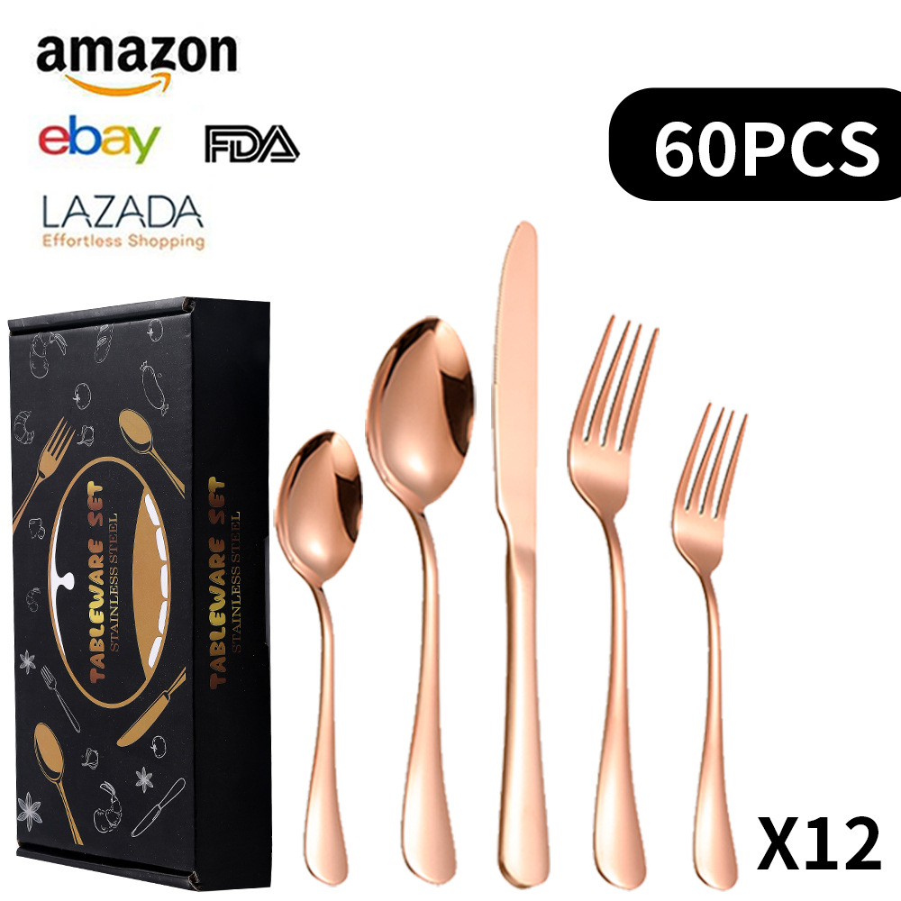 로즈 골드 60 장 세트/12 분