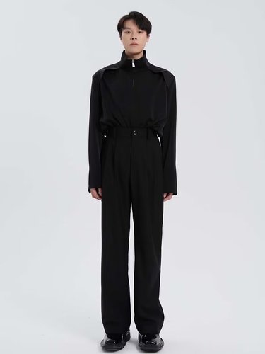 Relaxed Men's Pants with Drape, Trendy Brand, Cool and Suave Straight Leg Western Pants, Fashionable and Versatile, High-end Suit Pants, Easy-to-match Pants