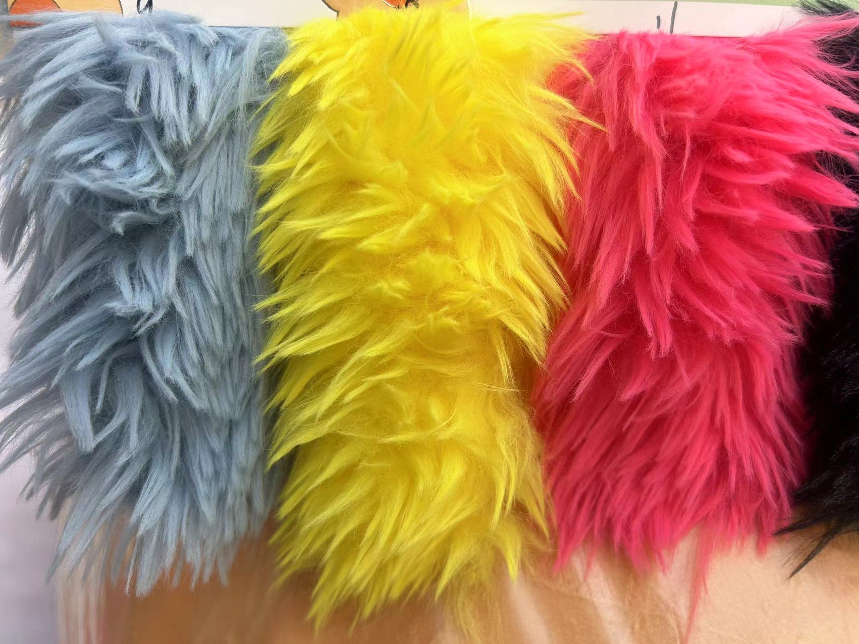 35 pelo imitación de zorro peluche tela de peluche Tosca mantas red sombrero rojo almohada para el hogar zapatillas tela