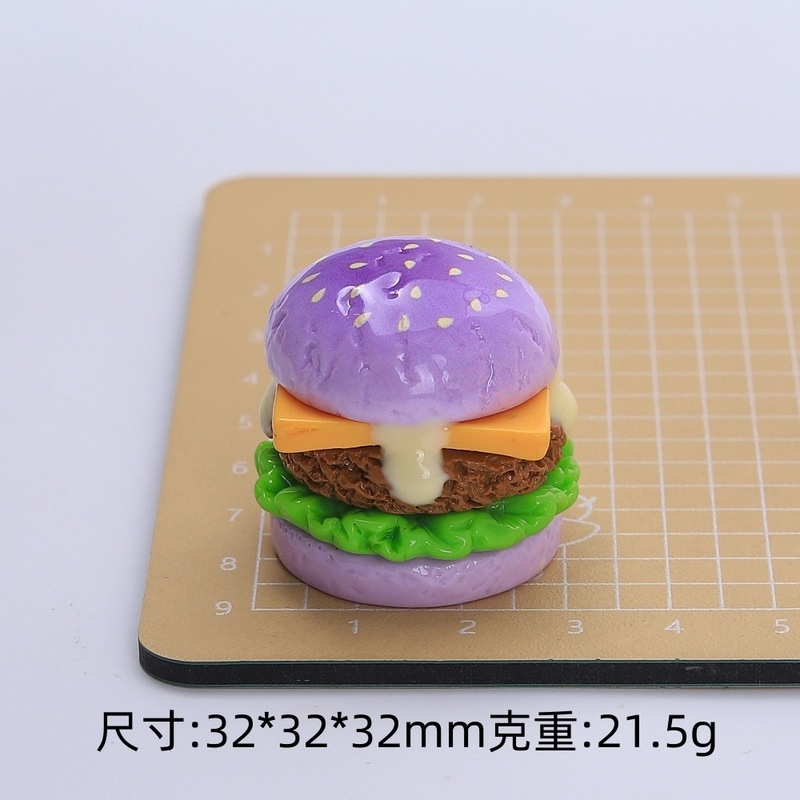 立体仿真汉堡食玩手工diy自制饰品配件奶油胶树脂小配件材料批发|undefined