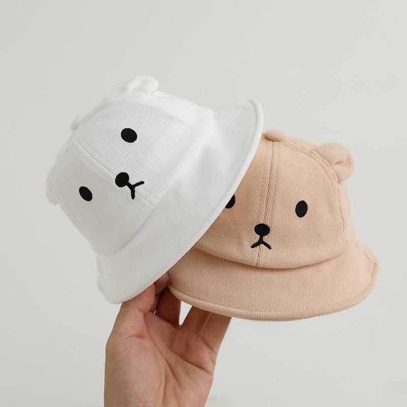 Cotton Fabric Type Bucket Hat Hats Type Girl's Simple Style Color Block Printing Bucket Hat