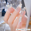 Zirconium for manicure, fake nails heart-shaped for nails, accessory, internet celebrity