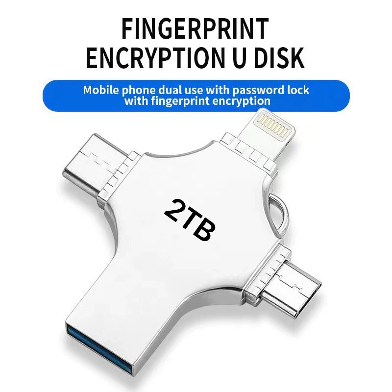 Pendrive 128GB USB Cle i-Phone Android/tablet 4-в-1 1TB 2TB