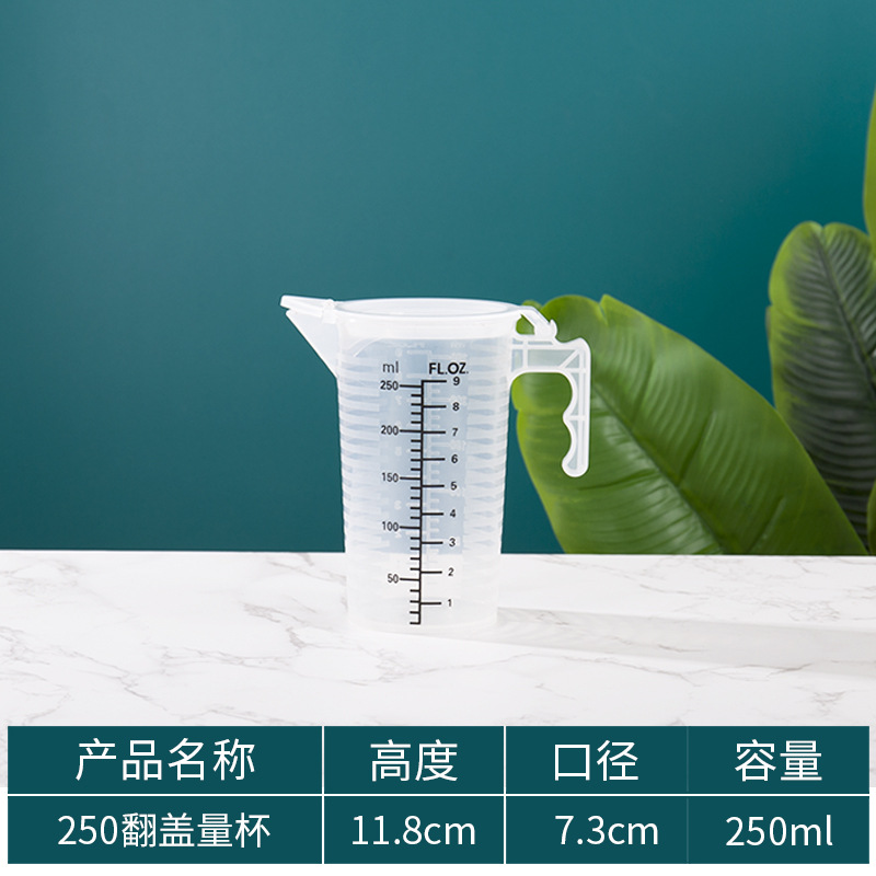 250ml 블랙 스케일 플립 컵