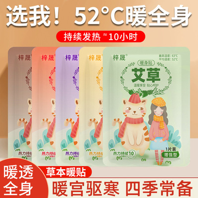 大姨媽宮寒暖身貼益母草艾草生姜自發熱敷帖暖寶寶暖貼暖身女生用