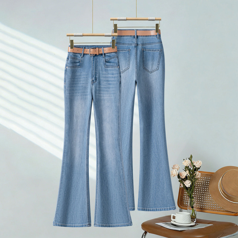 Fashionable Slim-Fit Flared Jeans for Women, 2026 Summer New Stylish High-Waisted Slimming Petite Versatile Flared Pants Fashionable Slim-Fit Flared Jeans for Women, 2026 Summer New Stylish High-Waisted Slimming Petite Versatile Flared Pants