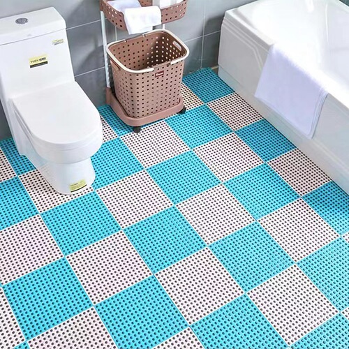 TPE bathroom anti-slip mat can be cut for shower toilet water-proof hollow foot mat splicing floor mat wholesale