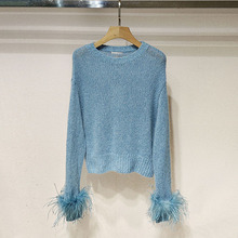 1件起批2025冬女装 XRJ7M12C长袖圆领宽松显瘦气质针织衫S250841