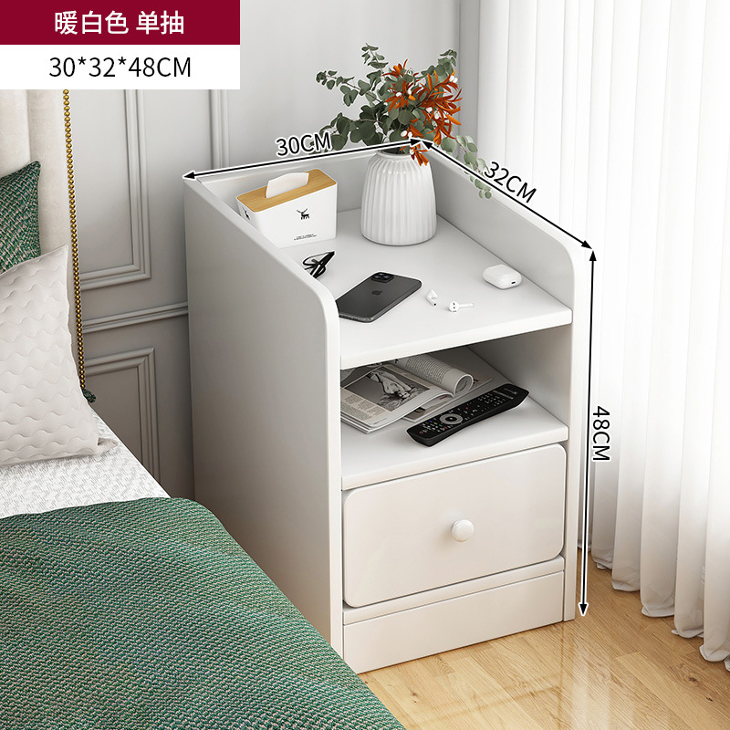 Super estrecha meseta de cabecera tamaño pequeño mini armario de almacenamiento simple dormitorio moderno pequeño armario de cabecera