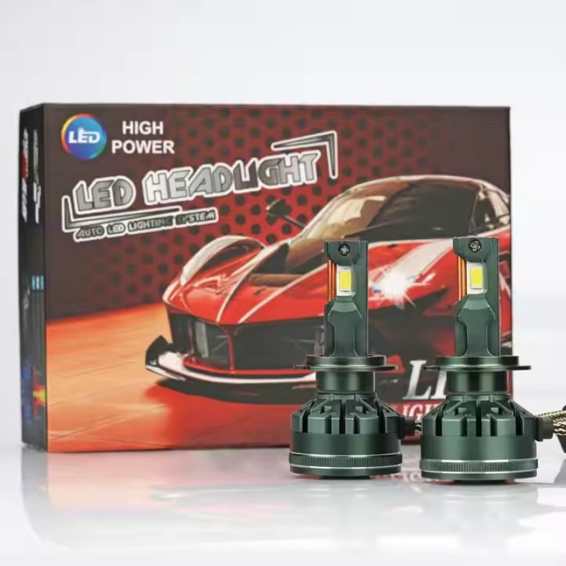 Fábrica al por mayor V45Pro automóvil LED bombilla grande H4H79005 tubo de cobre doble láser de alta potencia 12V24V